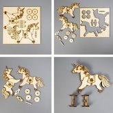 Доска Rexant для выжигания 3D Единорог на колесиках