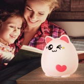 Светильник ночник ЭРА Мягкий NLED-413-1W-P белый с розовым