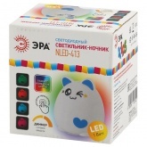 Светильник ночник ЭРА Мягкий NLED-413-1W-BU белый с синим