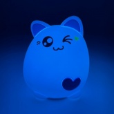 Светильник ночник ЭРА Мягкий NLED-413-1W-BU белый с синим