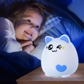 Светильник ночник ЭРА Мягкий NLED-413-1W-BU белый с синим