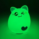 Светильник ночник ЭРА Мягкий NLED-413-1W-BU белый с синим