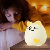 Светильник ночник ЭРА Мягкий NLED-413-1W-Y белый с желтым