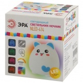 Светильник ночник ЭРА Мягкий NLED-414-2W-BU белый с синим