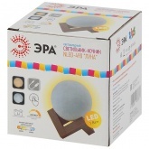 Светильник ночник ЭРА NLED-490-1W-W белый, Луна, Подзарядка от USB, Встроенный аккумулятор