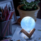 Светильник ночник ЭРА NLED-490-1W-W белый, Луна, Подзарядка от USB, Встроенный аккумулятор