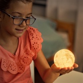 Светильник ночник ЭРА NLED-490-1W-W белый, Луна, Подзарядка от USB, Встроенный аккумулятор