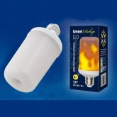 Лампа светодиодная декоративная с эффектом пламени LED-L60 6W FLAME E27 FR 150-265V 65x135mm