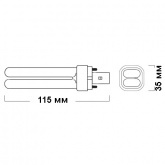 Лампа Sylvania LYNX-D 13W/840 G24d-1 холодно-белая