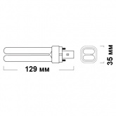Лампа Sylvania LYNX-D/E 18W/840 G24q-2 холодно-белая