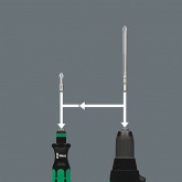 Отвертка Wera с битодержателем Rapidaptor + 6 бит в ручке с сумкой Kraftform Kompakt 25