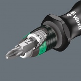 Отвертка Wera с битодержателем Rapidaptor + 6 бит в ручке с сумкой Kraftform Kompakt 26
