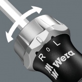 Отвертка Wera с трещоткой и патроном Rapidaptor + 6 бит в ручке Kraftform Kompakt Pistol RA