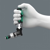 Отвертка Wera с трещоткой и патроном Rapidaptor + 12 бит с сумкой Kraftform Kompakt Pistol RA