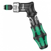 Отвертка Wera с трещоткой и патроном Rapidaptor + 12 бит с сумкой Kraftform Kompakt Pistol RA