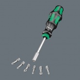 Ручка-держатель Wera с быстрозажимным патроном, набор насадок 7 предметов Kraftform Kompakt 28 SB