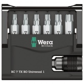 Набор бит Wera звездочек TORX с битодержателем 7 предметов Bit-Check 7 TX Universal 1