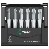 Набор крестовых бит Wera Pozidriv 6 предметов Bit-Check 6 PZ Universal 1