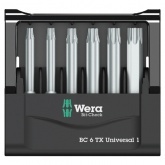 Набор бит Wera звездочек TORX 6 предметов Bit-Check 6 TX Universal 1
