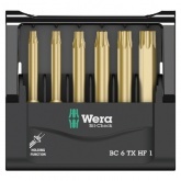 Набор бит Wera звездочек TORX 6 предметов Bit-Check 6 TX HF 1