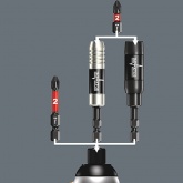 Ударный держатель для бит Wera 1/4 дюйма с кольцевым магнитом, 75mm Impaktor 897/4 IMP R SB