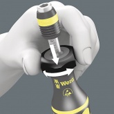 Антистатическая динамометрическая отвертка Wera 0,10 - 0,34Nm для бит 1/4 дюйма Kraftform ESD 7430