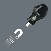 Короткая отвертка ручка-держатель с сильным постоянным магнитом для бит 1/4 дюйма Wera 811/1