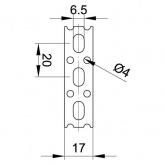 Лента монтажная DKC 17х0,6 перфорированная [упаковка 25м]