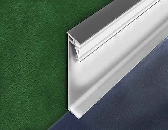 Алюминиевый плинтус с LED подсветкой