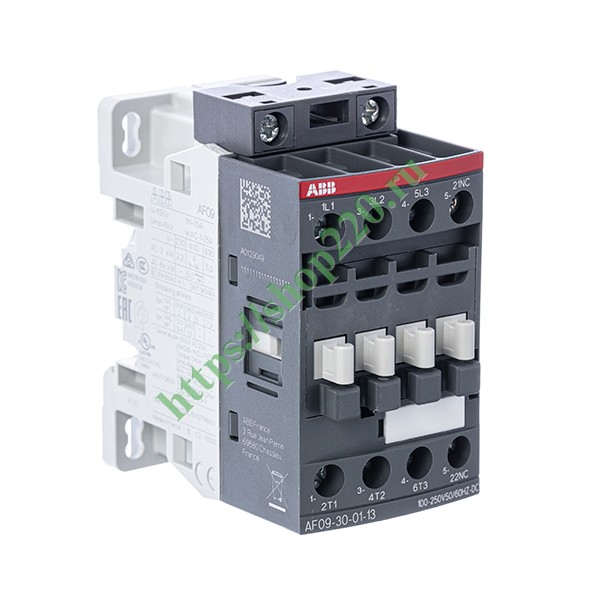 1SBL137001R1301 Пускатель магнитный ABB AF09-30-01-13, катушка 100-250B AC/DC 4кВт 9А АС-3 (контактор) фото 3
