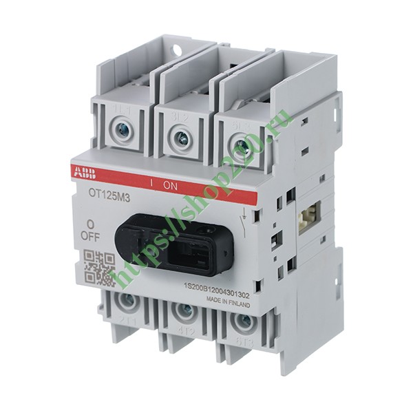 1SCA022429R9140 Рубильник модульный ABB 3П 125А трехфазный для установки на DIN-рейку OT125M3 (PRO M) (выключатель нагрузки) фото 2