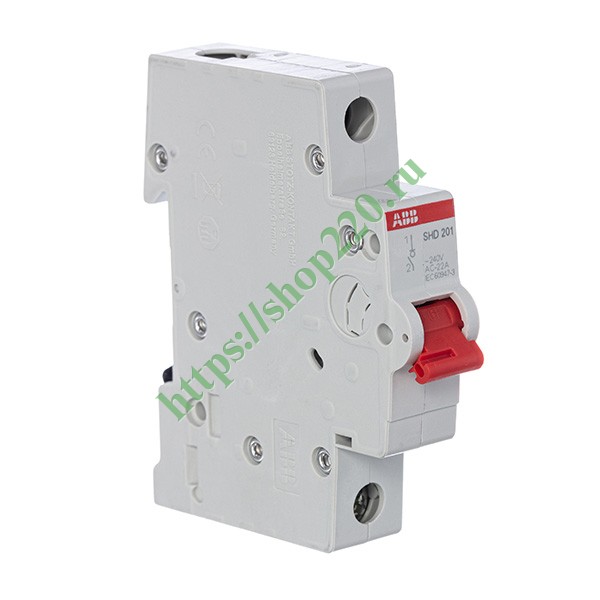 2CDD271111R0032 Рубильник модульный ABB 1П 32А рычаг красный однофазный SHD201/32 (выключатель нагрузки) фото 3