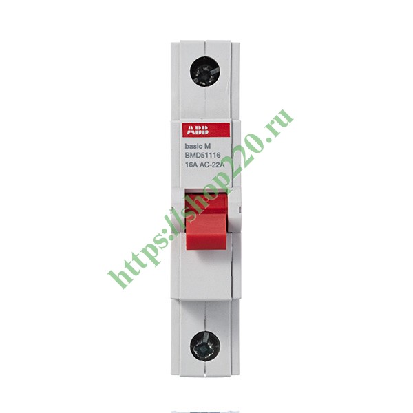 2CDD641051R0016 Выключатель нагрузки ABB 1P 16A однофазный BMD51116 Basic M (рубильник) фото 5