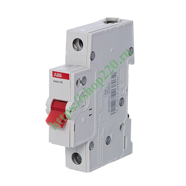 2CDD641051R0050 Выключатель нагрузки ABB 1P 50A однофазный BMD51150 Basic M (рубильник) фото 2