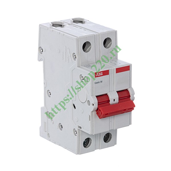 2CDD642051R0032 Выключатель нагрузки ABB 2P 32A однофазный BMD51232 Basic M (рубильник) фото 5