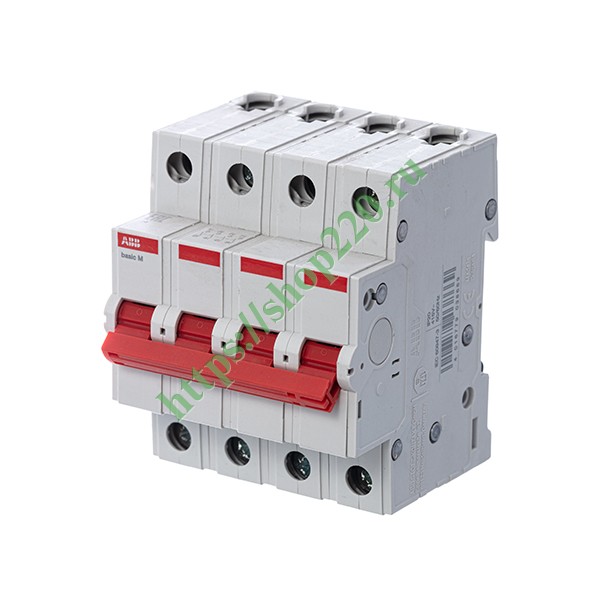 2CDD644051R0025 Выключатель нагрузки ABB 4P 25A трехфазный BMD51425 Basic M (рубильник) фото 2