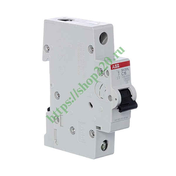 2CDS241001R0164 Автоматический выключатель ABB 1-полюсный SH201L C16 4,5кА (автомат электрический) фото 4