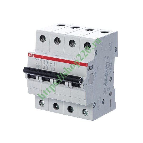 2CDS244001R0104 Автоматический выключатель ABB 4-полюсный SH204L C10 4,5кА (автомат электрический) фото 2