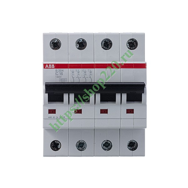 2CDS254001R0164 Автоматический выключатель ABB 4-полюсный S204 C16 (автомат электрический) фото 3