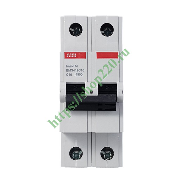 2CDS642041R0164 Автоматический выключатель ABB Basic M 2P 16A C 4,5кА, BMS412C16 (автомат электрический) фото 3