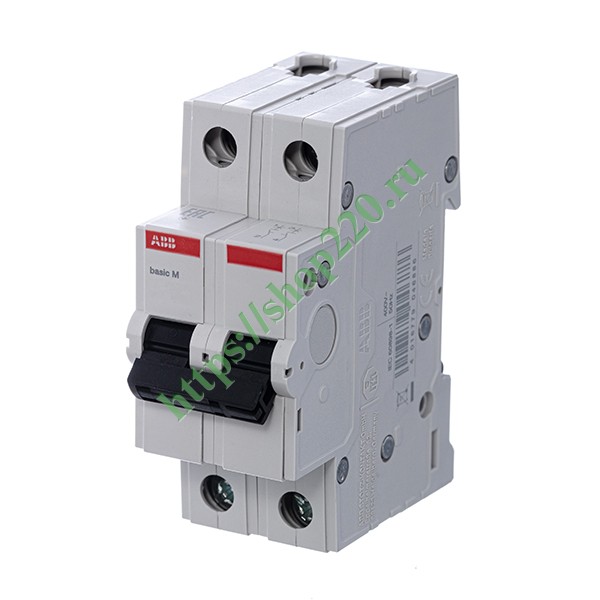 2CDS642041R0504 Автоматический выключатель ABB Basic M 2P 50A C 4,5кА, BMS412C50 (автомат электрический) фото 2