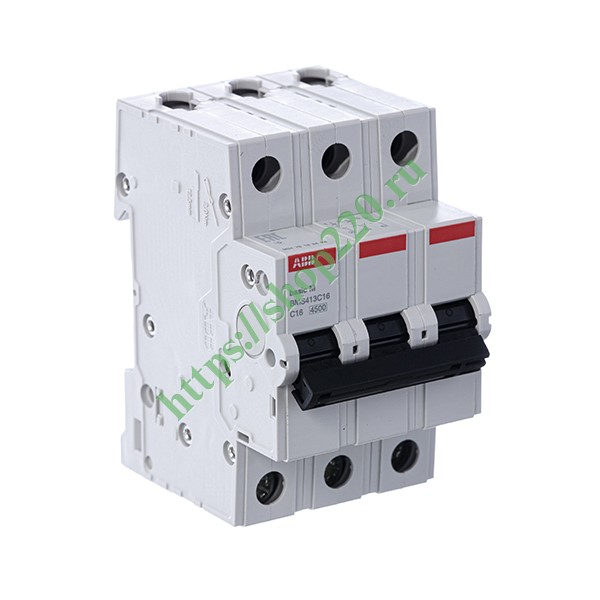 2CDS643041R0164 Автоматический выключатель ABB Basic M 3P 16A C 4,5кА, BMS413C16 (автомат электрический) фото 3