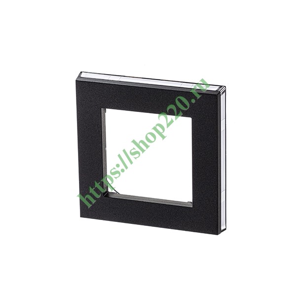 2CHH015010A6063 Рамка ABB Levit 1 пост антрацит / дымчатый черный фото 2