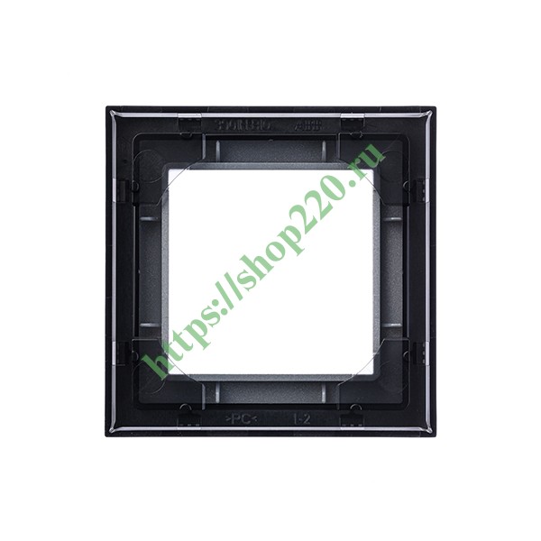 2CHH015010A6070 Рамка ABB Levit 1 пост серебро / дымчатый черный фото 3