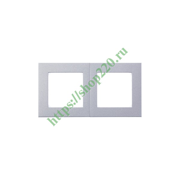 2CHH015020A6070 Рамка ABB Levit 2 поста серебро / дымчатый черный фото 5