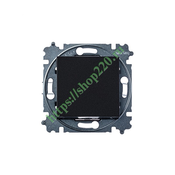 2CHH590145A6063 Выключатель одноклавишный ABB Levit антрацит / дымчатый черный (3559H-A01445 63W) фото 4