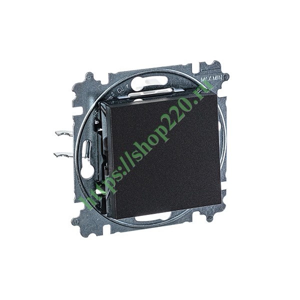 2CHH590145A6063 Выключатель одноклавишный ABB Levit антрацит / дымчатый черный (3559H-A01445 63W) фото 5