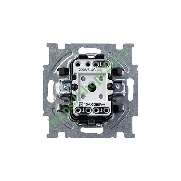 2CKA001012A2148 Выключатель двухклавишный ABB Basic 55 слоновая кость (2006/5 UC-92) (бежевый) фото 3