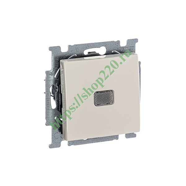 2CKA001012A2156 Выключатель одноклавишный с подсветкой ABB Basic 55, слоновая кость (2006/1 UCGL-92-507) (бежевый) фото 3