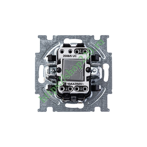 2CKA001012A2157 Выключатель двухклавишный с подсветкой ABB Basic 55 слоновая кость (2006/5 UCGL-92) (бежевый) фото 4